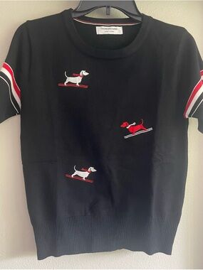 Thom Browne Black Crewneck Sweater